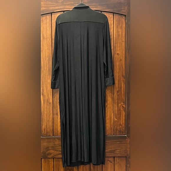 L’AGENCE Black Rivi Midi Shirt Button-down Dress - Picture 3 of 8